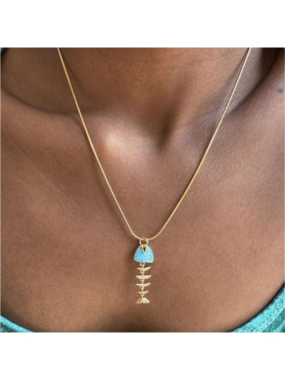 Fish bone Necklace M1705